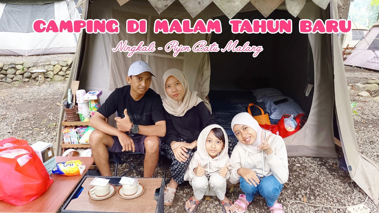 CAMPING KELUARGA 🏕 | Glamping Ningkali Pujon Batu Malang | Taman Merak Pujon | Vlog Malam Tahun Baru