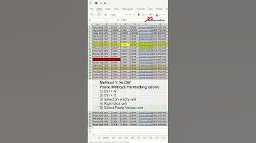 Excel Shortcut: How to Paste Without Formatting - Excel Tip and Tricks