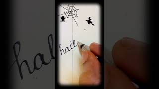#halloween #shorts #cursivewriting how write halloween in cursive, whatsapp status video, 31st Oct