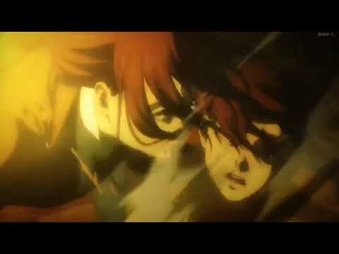 進撃の巨人　４期　第１６話　(７５話ピーク　( 私はマーレを信じてない　私は　一緒に戦ってきた仲間を信じてる　)