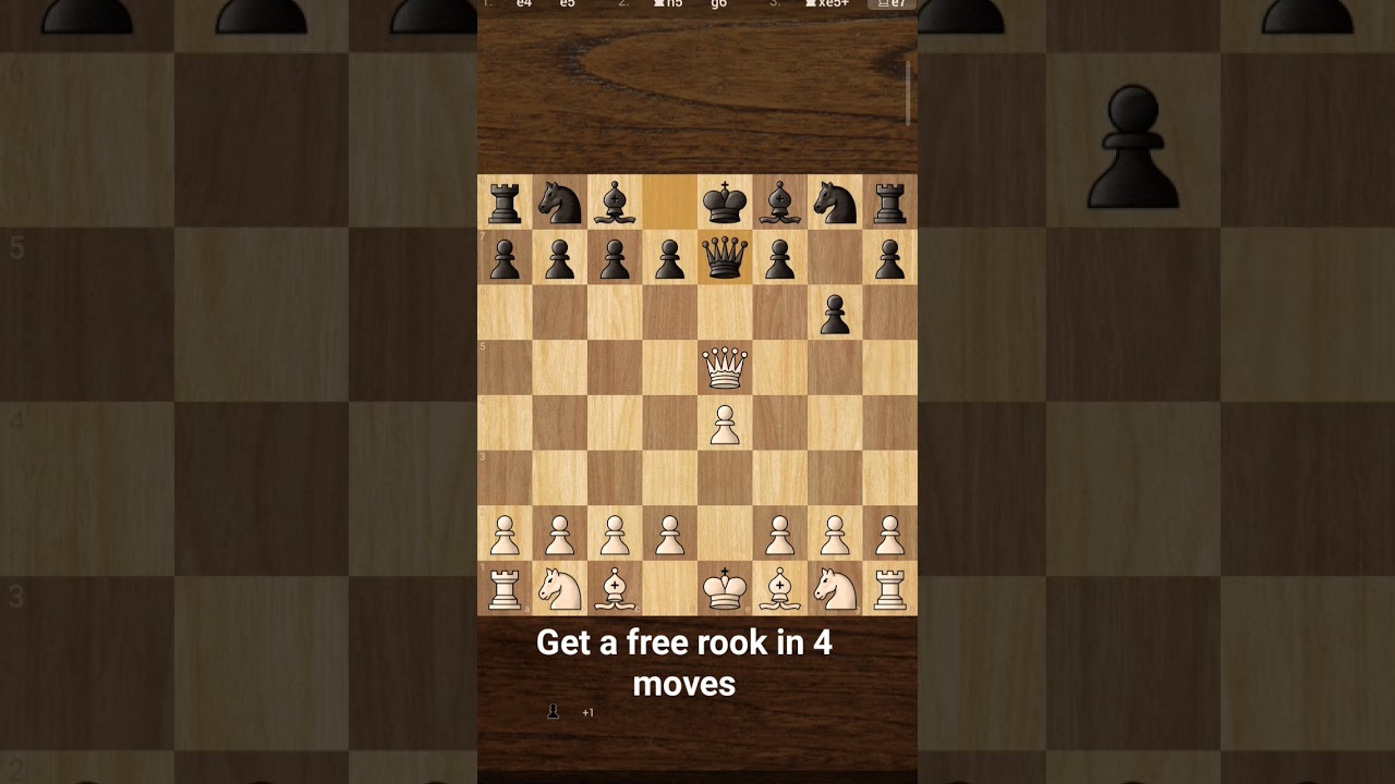 Get a free rook in 4 moves[]Chess opening