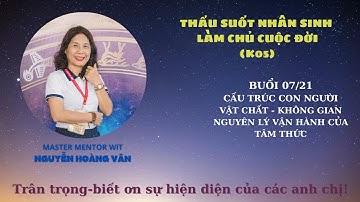 BUỔI 07: CẤU TRÚC CON NGƯỜI ( VẬT CHẤT - KHÔNG GIAN, TSRĐNL, NGUYÊN LÝ VẬN HÀNH CỦA TIỀM THỨC