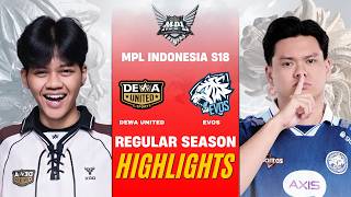 [HIGHLIGHTS] DEWA UNITED vs EVOS ESPORTS MPL ID S18 REGULAR SEASON | DEWA vs EVOS