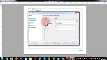 Form and Report creation in OO Base using Wizard