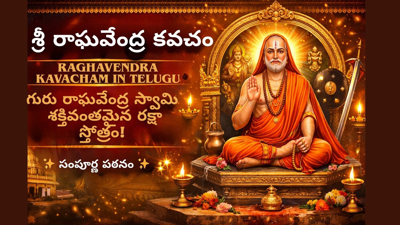 🙏 శ్రీ రాఘవేంద్ర కవచం | Raghavendra Kavacham | గురు రాఘవేంద్ర స్వామి శక్తివంతమైన రక్షా స్తోత్రం ✨