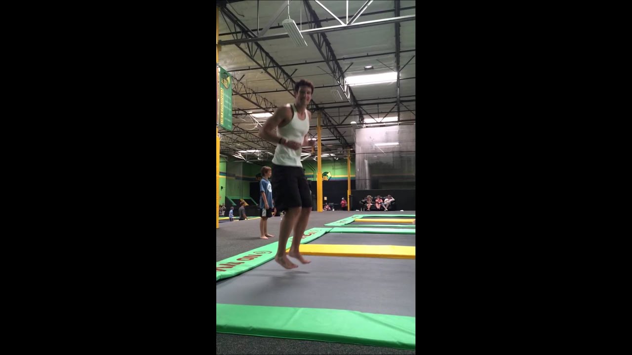 6/11/14 weak Gainer into foam pit at trampoline park