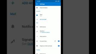 How to delete account from Outlook Mobile screenshot 1