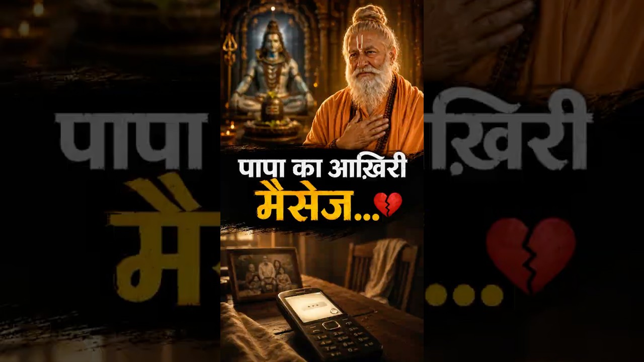 पापा का आख़िरी मैसेज अधूरा रह गया... | Emotional Story | Ainand Maharaj — परिवार के मूल्य प्रवचन