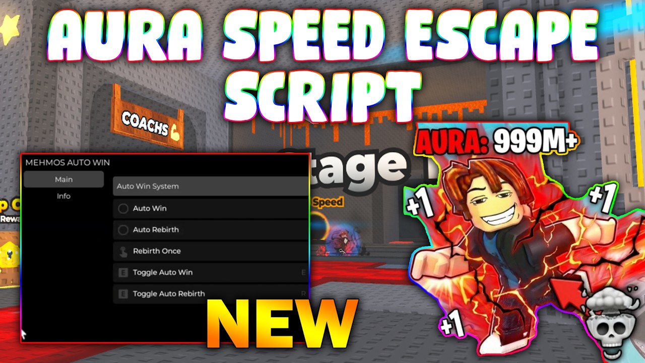*NEW* +1 Aura Speed Escape Script (PASTEBIN 2026) (AUTO WIN , AUTO REBIRTH  )