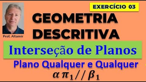 GEOMETRIA DESCRITIVA: INTERSEÇÃO DE PLANOS - Qualquer e Qualquer quando απ1//βπ1 (Exemplo 02)