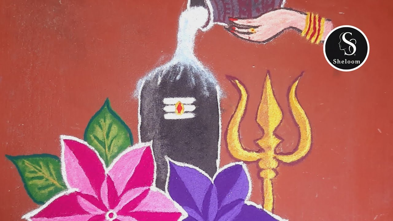 Mahashivratri special kolam, 7×4 dot kolam, #sheloomartsandcrafts