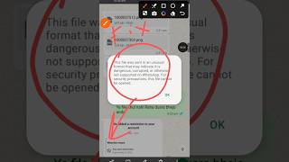 This file was sent in an unusual format that may indicate it is dangerous whatsapp #shorts