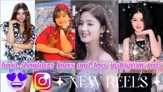 Head Shoulders Knees And Toes Instagram New Trending Reels, 🥰😘All Famous Girls Dance Tutorial Reels.