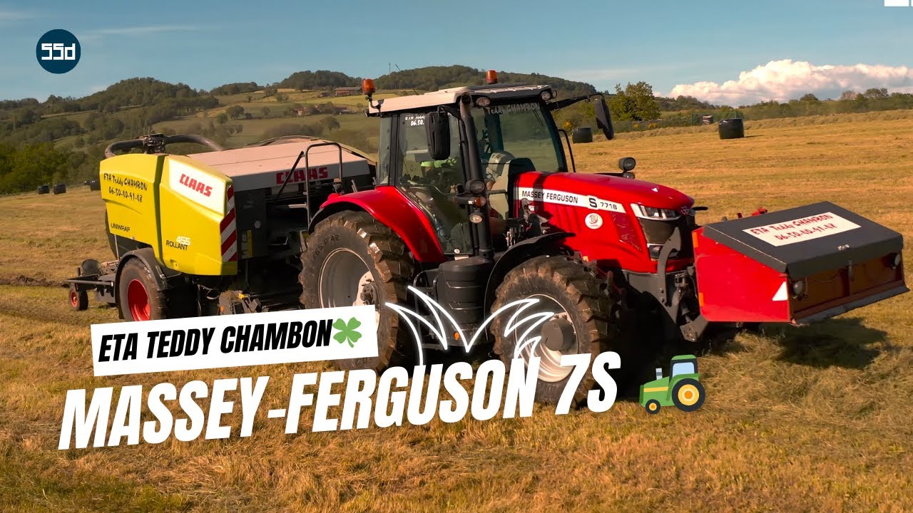 L'ENRUBANNAGE 🍀 AVEC L'ETA TEDDY CHAMBON ! | MASSEY-FERGUSON 7S 🚜& CLAAS ROLLANT 455 UNIWRAP🚀