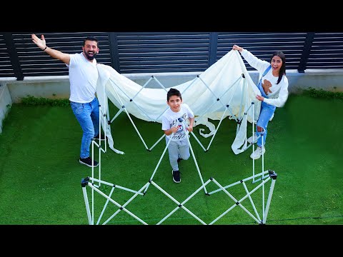 عملنا اكبر خيمة في حديقة بيتنا رجع الصيف