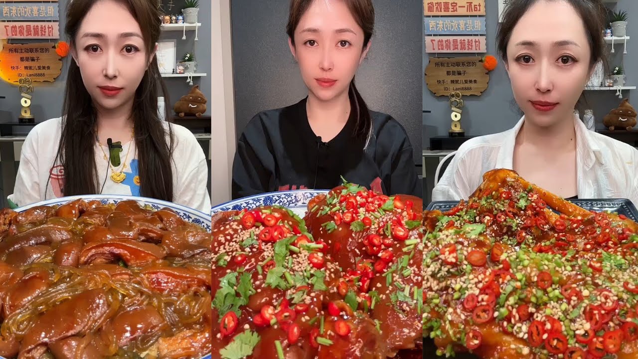 Mukbang #Spicy Noodles 🔥🍜 Pork 🤤 Meat 🍖🥓 Beef Chicken 🍗#food #beef #noodles