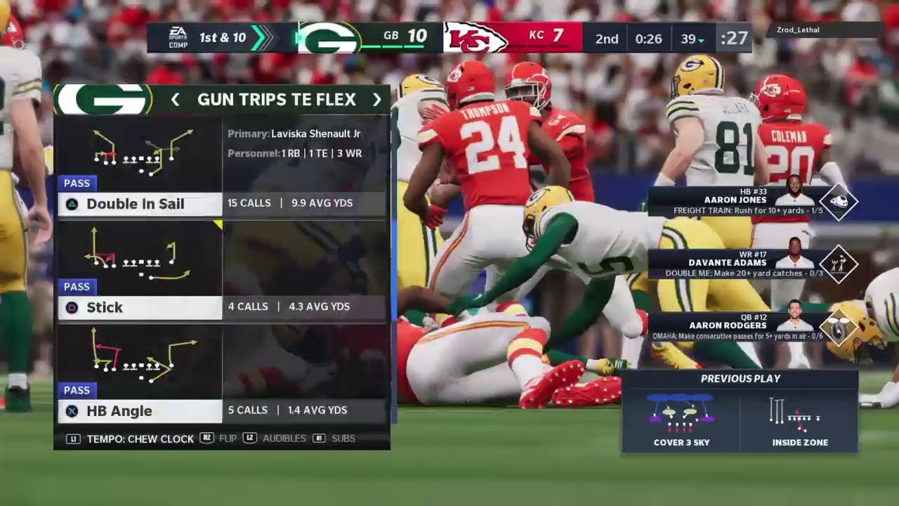 Madden 21 CFM Packers Vs Chiefs SUPERBOWL YouTube