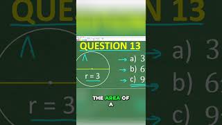 Area of a Circle Radius 3 Explained #math #maths #geometry