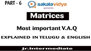 How to score 75 marks ☑️ in 24 hours in Intermediate||Matrices Part 6