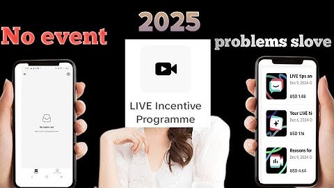 TikTok live Incentive Program || Mobile Guide no event problem solve 2025