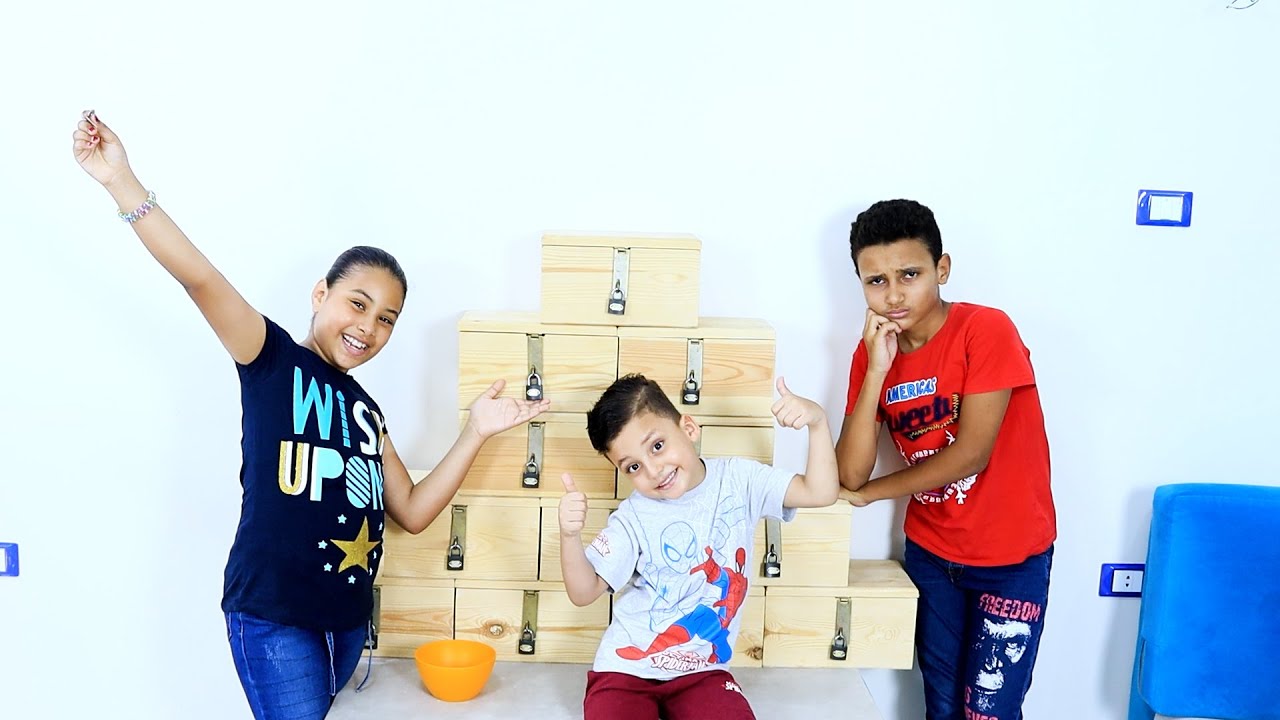 تحدي القفل والمفتاح 🔑🔒مع مرام ومازن ومالك 😅😅 يا ترى مين كسب التحدي !!!