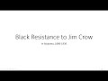 Black Resistance to Jim Crow 1890 1930