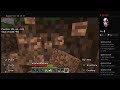 We are playing minecraft working on the farm and little cave diving