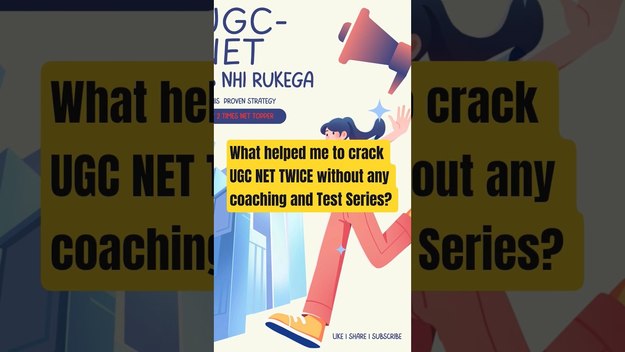 How to Crack UGC NET without coaching 