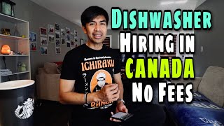 DISHWASHER HIRING IN CANADA | Highschool Graduate | LEGIT | No Fees By: Soc Digital Media