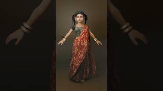 Blender 3D — Stylized Sari Character | Almost Finished (WIP)