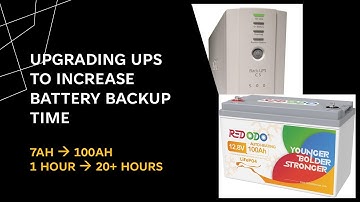 Upgrading UPS to increase battery backup time with LiFePO4 battery