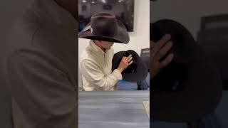 Fresh custom cowboy hats from 4M Hats getting ready for Saturday’s rodeo! ￼