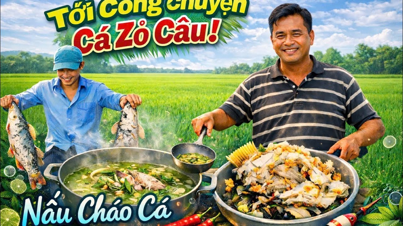 Nhân Ngày Xuống Hạt Bí Đao/Ah 8 Xe Đạp/ Đãi Ah Em Món. Cá  Zồ Cầu Nấu Cháo..