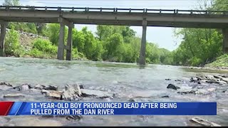 11-year-old boy dies after being found in the Dan River