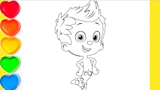 How to draw Bubble Guppies for kids/Drawing Painting Coloring Bubble Guppies#easydrawing #howtodraw