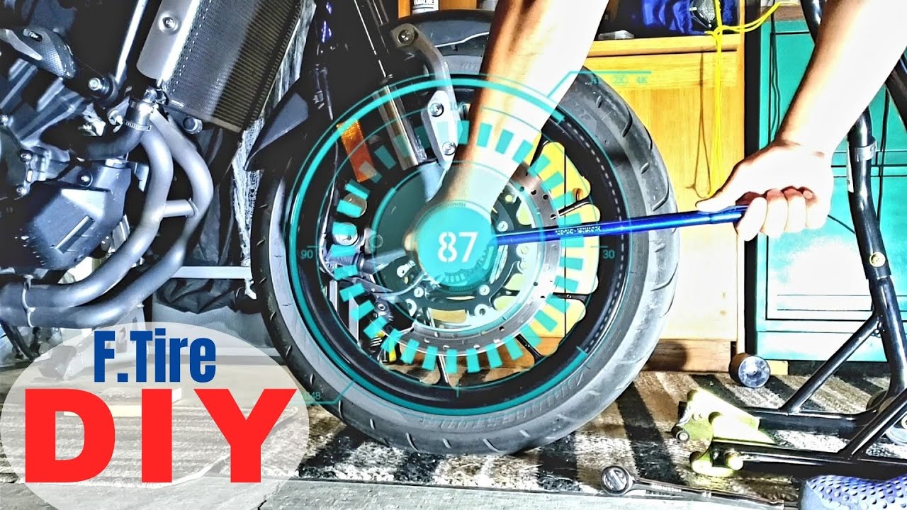 Easy Steps How To Remove Front Tire Motorcycle - YouTube
