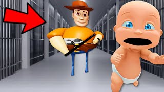 Baby Escapes TOY STORY PRISON!