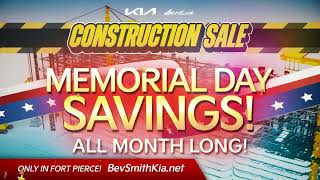 Massive Construction & Memorial Day Savings at Bev Smith Kia! Bev Smith Kia Stuart Fl