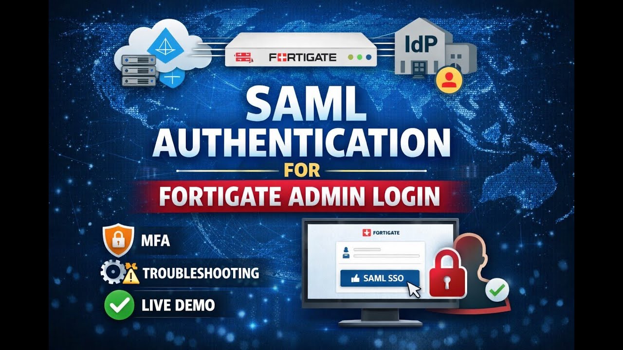 Fortigate -SAML Authentication for Admin /SSO-Admin Login | FortiAuthenticator (Step-by-Step)