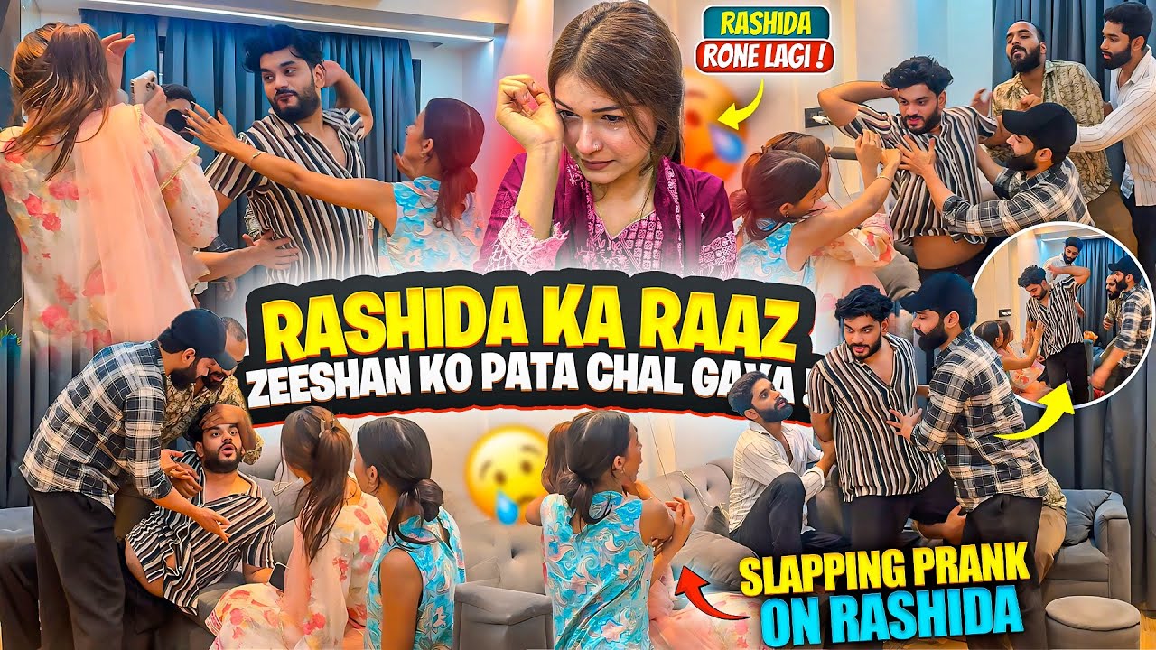 Rashida Ka Raaz Zeeshan Ko Pata Chal Gaya 😨| Slapping Prank On Rashida 😂| Fokats | Abresh & Zeeshan