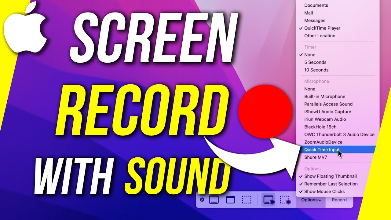 How to Screen Record with Internal Audio on QuickTime Player - YouTube