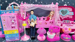 18 Minutes Satisfying with Unboxing Barbie Princess Bedroom and Kitchen Playset ReviewToys ASMR