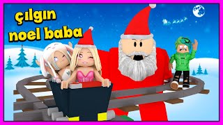 🚂 CART RİDE AMA NOEL BABADAN KAÇIYORUZ 😂 🎅 KÜBRA NİSA ROBLOX BUILT A CARD RİDE screenshot 2