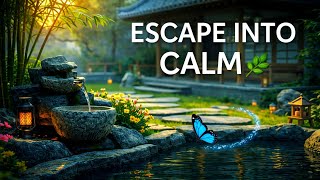 Relaxing Zen Garden 🌿 Butterfly Loop &amp; Calm Water Sounds | #lofi