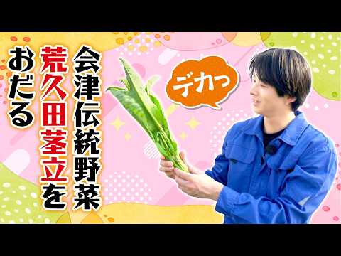 [First harvest of traditional vegetables] Sawanatsu uses Aizu's traditional Arakuta stalks in an ...