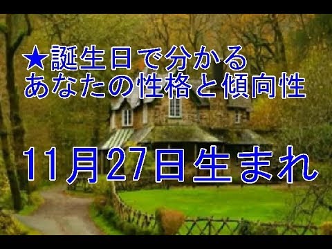 11月27日生まれの誕生日診断