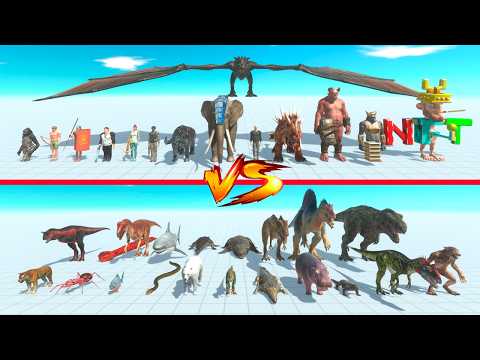Ranged Team vs Bite Team - Animal Revolt Battle Simulator