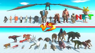 Ranged Team vs Bite Team - Animal Revolt Battle Simulator