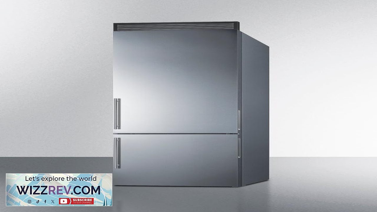 Summit 28" Wide Frost Free Bottom Freezer Refrigerator with Front Handles CARB Compliant