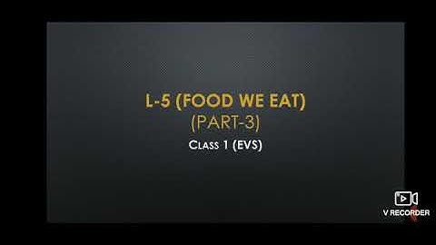 Class-1, Subject-EVS, Video-15, Chapter-5(Food we eat), Part-3 by Mrs Sunidhi